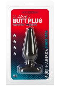 BUTT PLUG BLACK MEDIUM