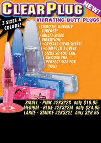 CLEARPLUG VIBE BUTTPLUG - SMALL