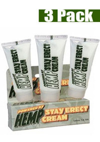 HEMP STAY ERECT CREAM 2 OZ - 3 TUBES